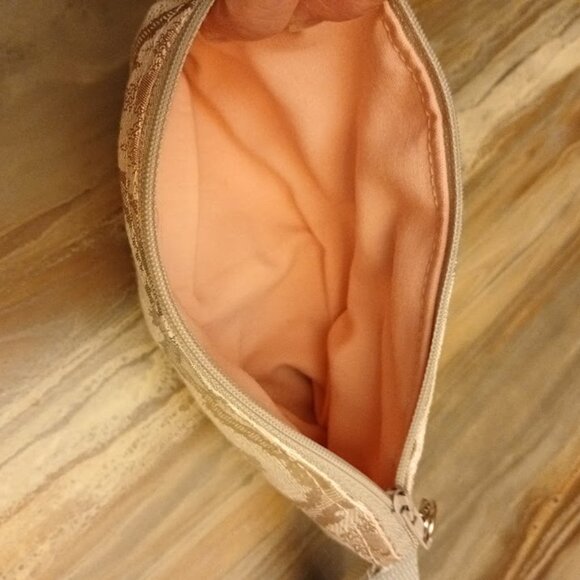 New Zippy Hanging Canvas Wristlet Clutch Pouch Make-up Bag Chevron Pastel Floral - Picture 11 of 16